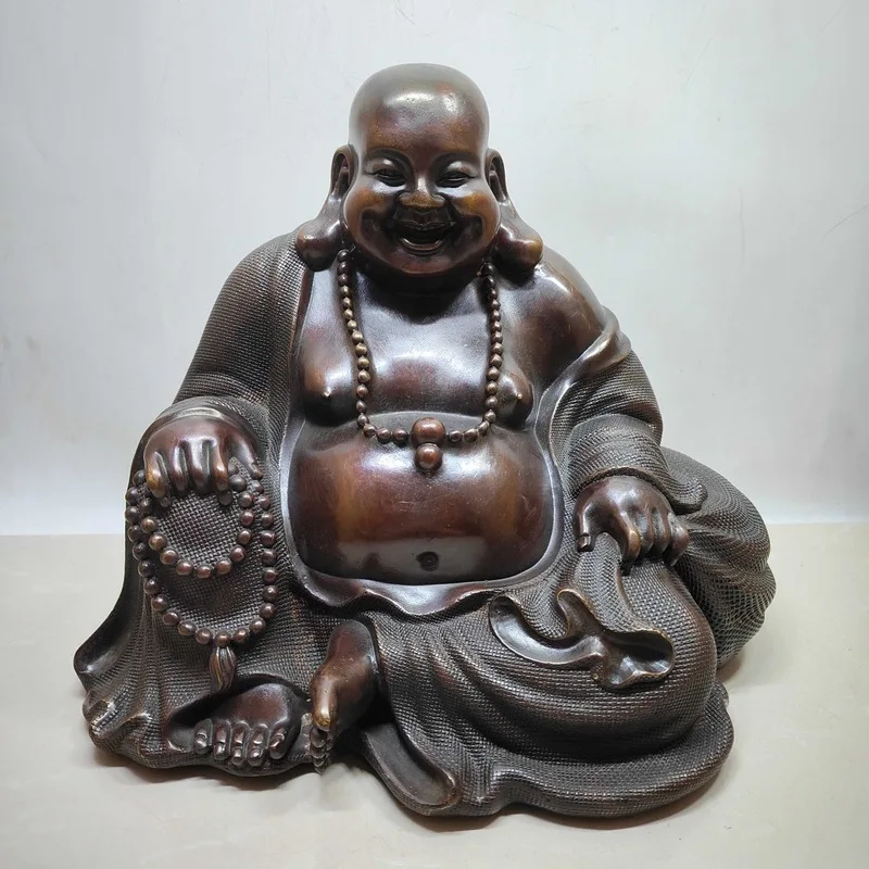 Gilt Bronze Big-Bellied Statue Ornament for Living Room, Home, Maitreya Buddha Worship, Company Store, Office De