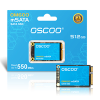 OSCOO 1TB mSATA Internal SSD SATA3.0 6Gb/s 3D TLC NAND Flash Read Speed Up to 550MB/s Solid State Drive for Laptop & VPC Desktop