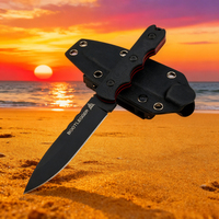 Steel Straight Knife 8Cr13Mov Blade Black G10 Handle Natural Design Suitable for Hiking Equipment Practical Cutting Knife