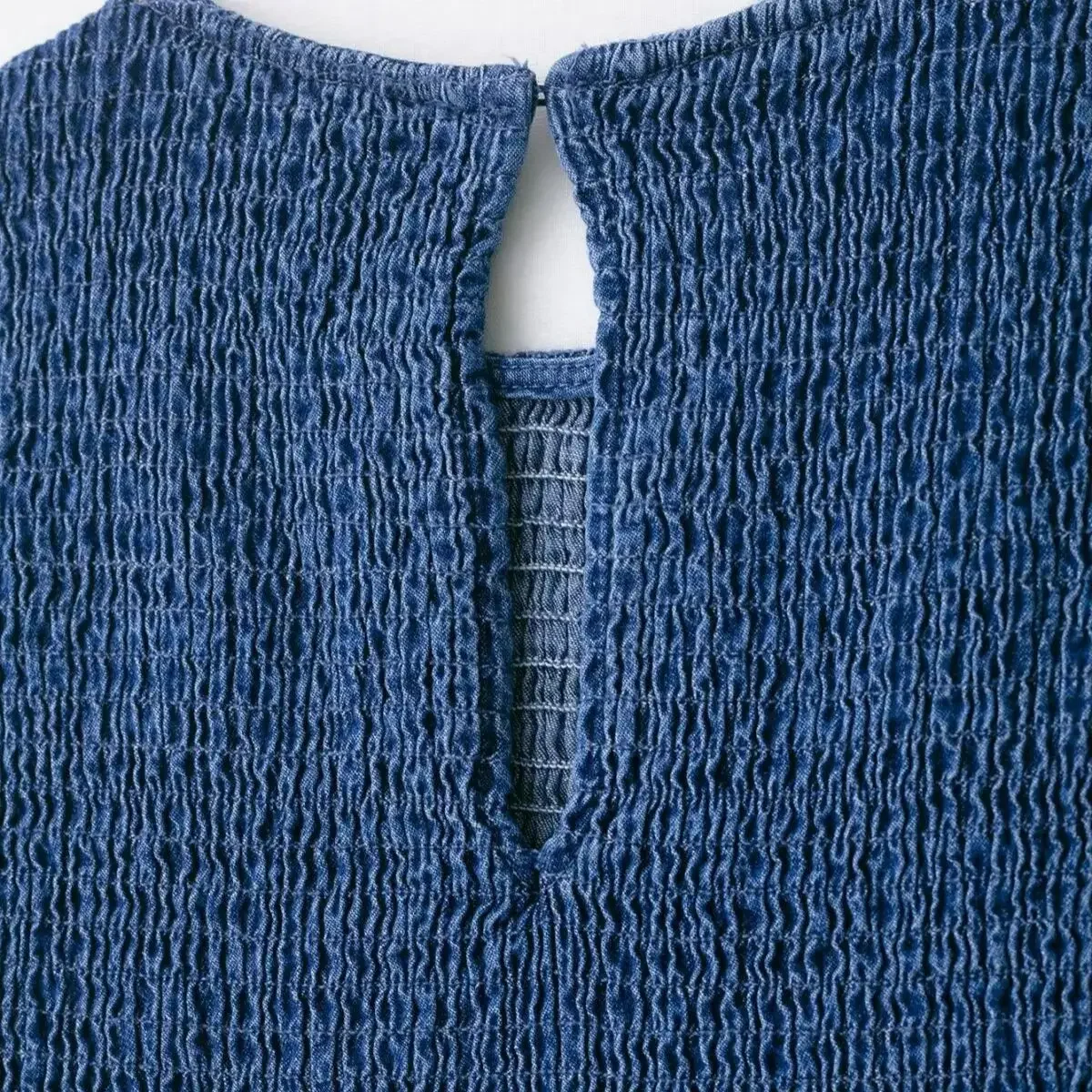 2025 Sexy Blauwe Lage Taille Geplooide Zoom Mouwloze Denim Jurk Vrouwen O Hals Ruches A-lijn Korte Tank Jurken Zomer gewaad Vestidos