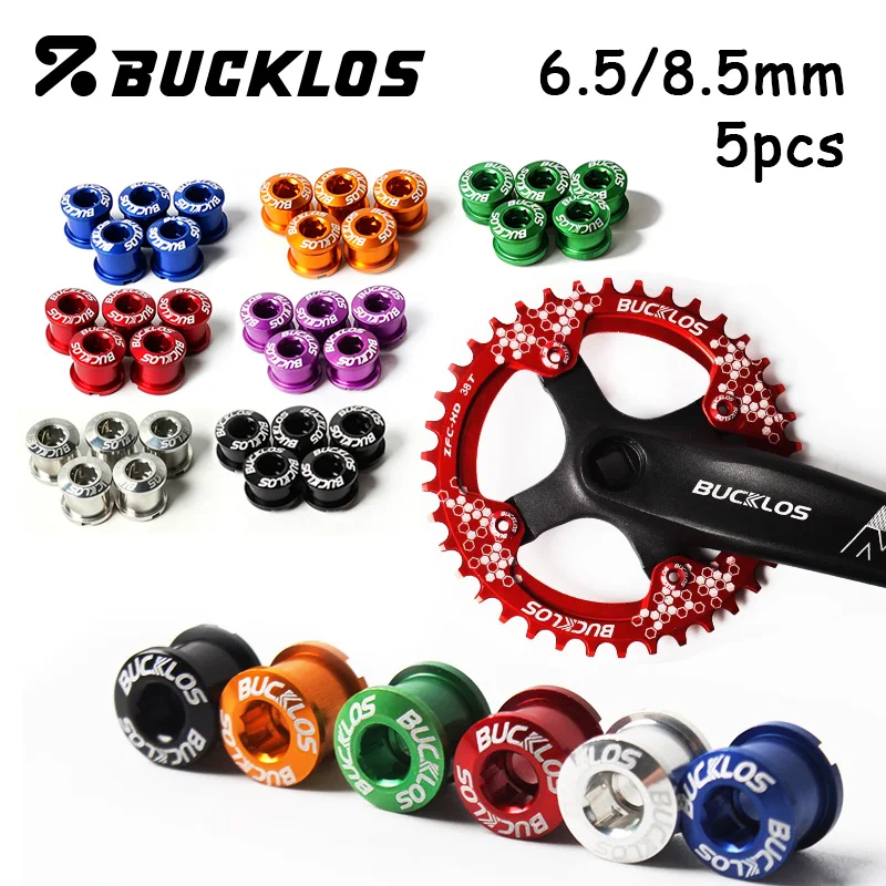 Parafusos de Coroa de Bicicleta BUCKLOS para Coroas Simples/Duplas/Triples, Parafusos de Disco para Pedivela e Coroa de Bicicleta, 5 Peças por Lote