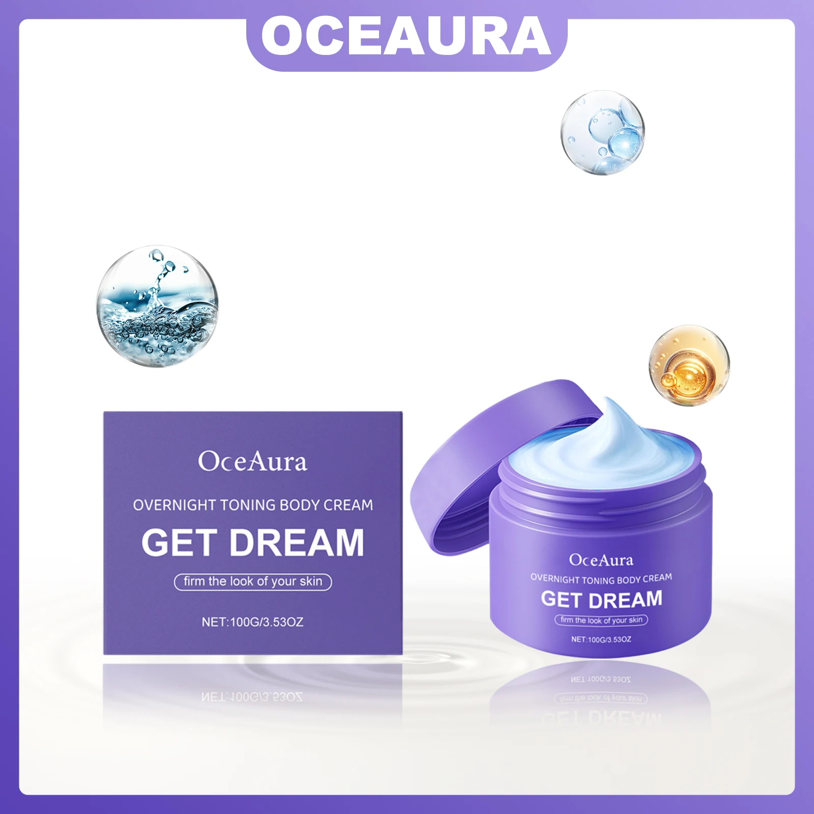 

OCEAURA Body Moisturizing Firming Cream Enhance Skin Elasticity Improve Sagging Overnight Long-lasting Hydration Easy to Absorb