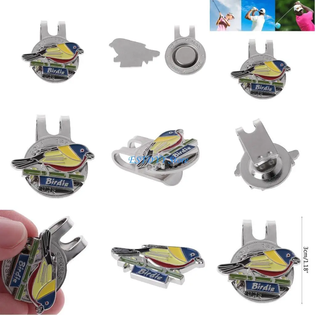 

G6DE Bird Golf Ball Marker With Hat Clip Clamp Accessories Gift