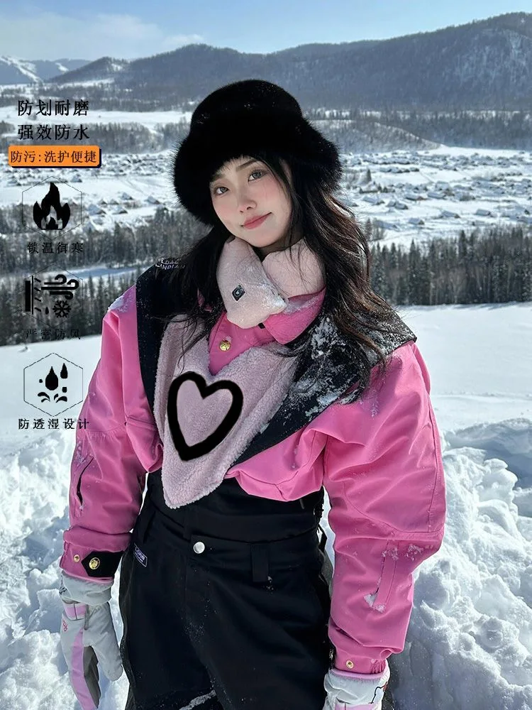Alpine Ski Suit Set Men Women Thicken Waterproof Windproof Thermal Insulated Snowboard Skiing Winter Outdoor Snow Clothing