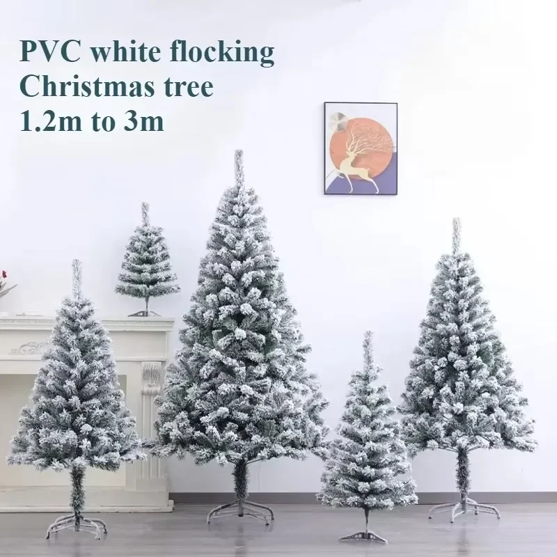 Artificial Christmas Tree Snowy Velvet Atmosphere Home Office Party Decoration Festival Party Scene Xmas Tree Decor 1.2M to 3M