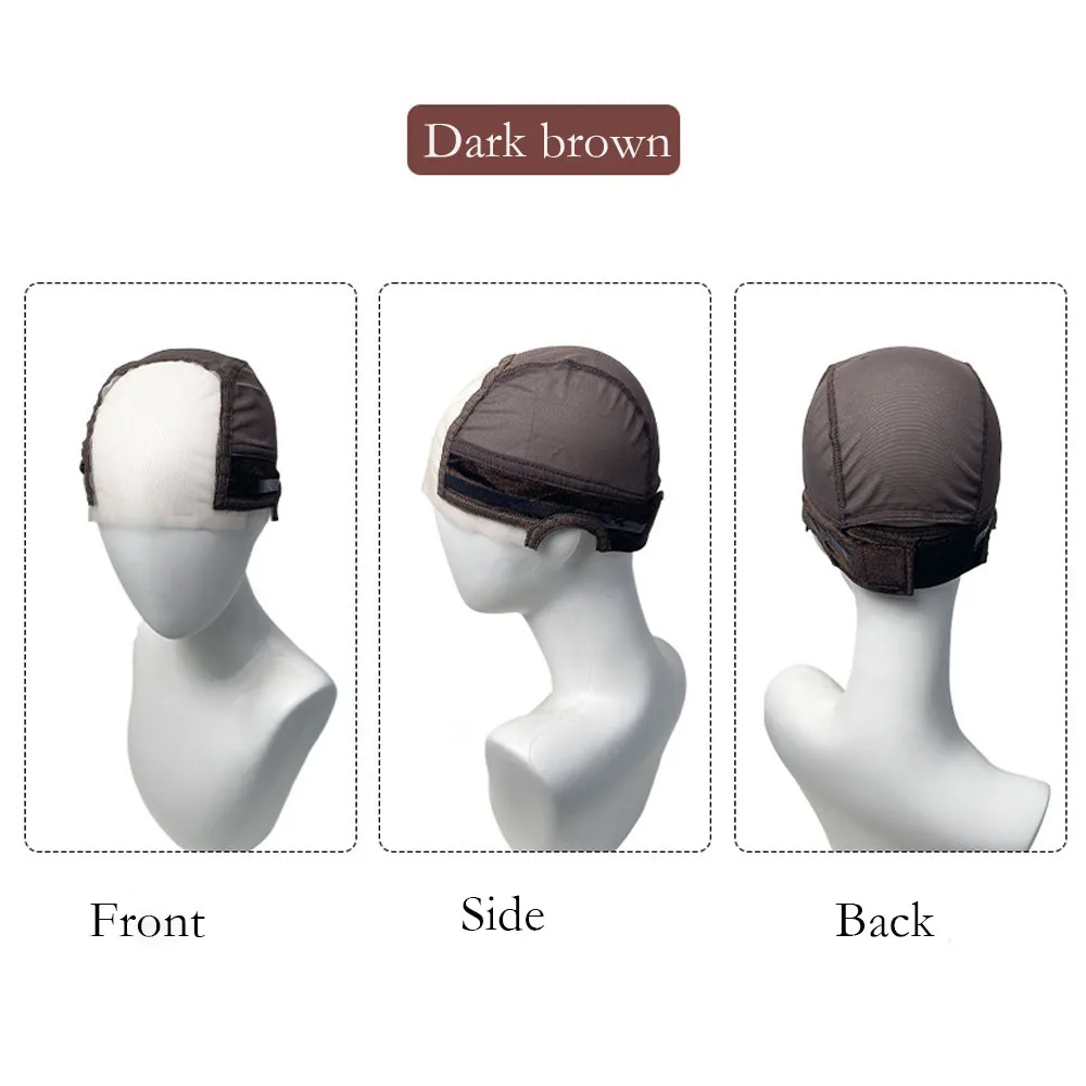 กํามะหยี่ซิลิโคนกันลื่นหมวกวิกผมลูกไม้วิกผม Grip หมวกโปร่งใสสวิสลูกไม้ด้านหน้า-ลื่นปรับวิกผม Gripper สําหรับ Keeping