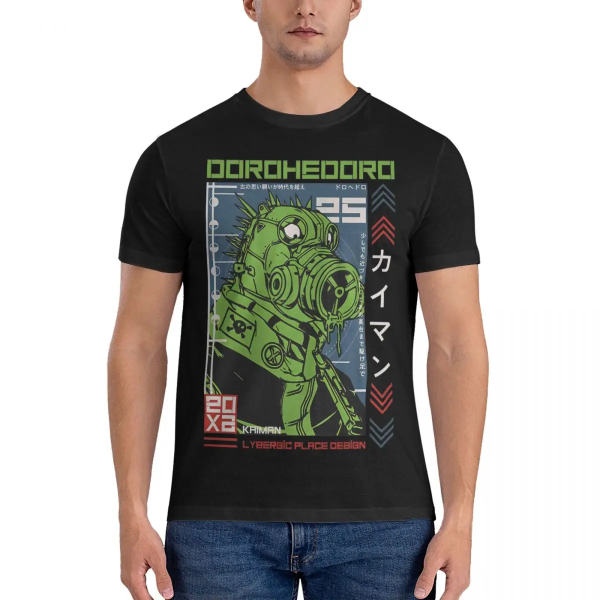 Kaiman T-Shirts Men Women Dorohedoro Cyberpunk Manga Fanart Nikaido Fun 100% Cotton Tees Short Sleeve T Shirt Clothes