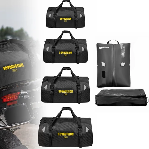 Imagen 2 del producto Bolsas traseras universales impermeables para motocicleta, bolsas para asiento trasero, bolsa de viaje para ciclismo, Camping, motocicleta, Scooter, paquete de equipaje deportivo 66L 40L