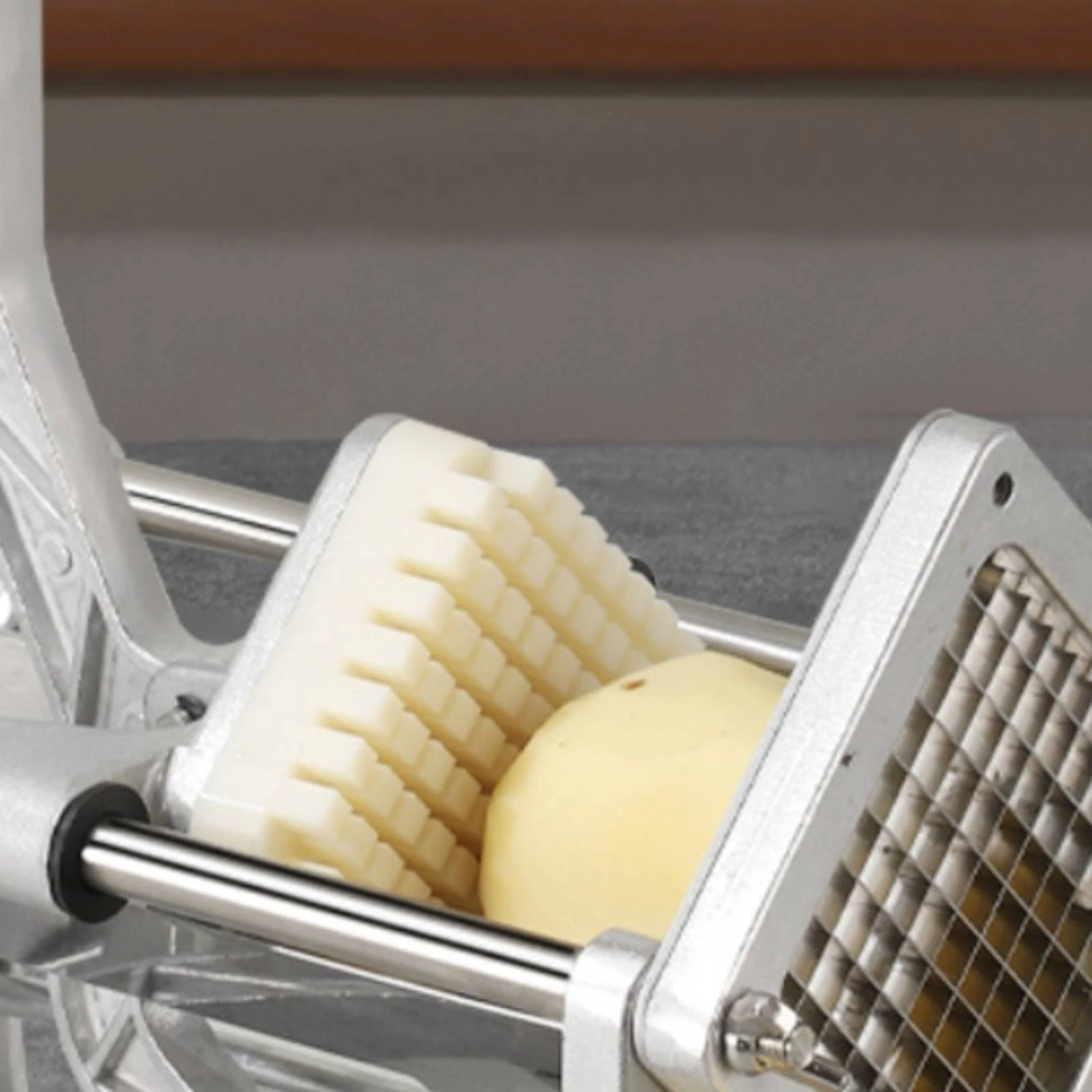 Potato Cutter with Interchangeable Blades Countertop French Fry Cutter French Fry Press Easy to Clean for Home Cooks, Kitchen