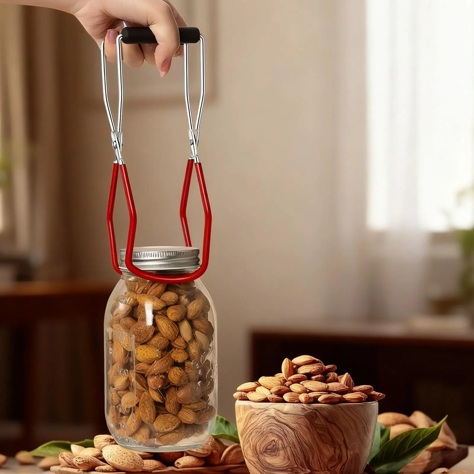 

Anti-Scald Clip Bottle Lifter Kitchen Tools for Home Restaurant Hotel Canning Jar Lifter Tongs Glass Jar Lifter Stainless Steel