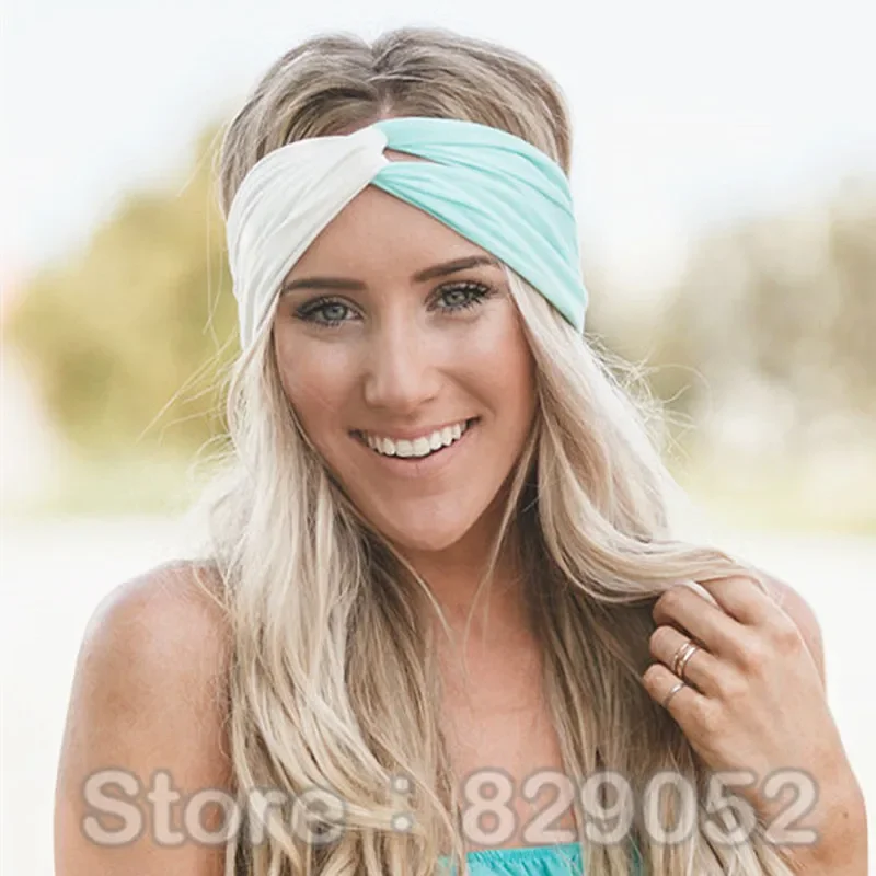 Twist Headbands for Women Outdoor Hairband Sport Headband Turban Headwrap Bows Head Band Girls Hair Accessories Haarband