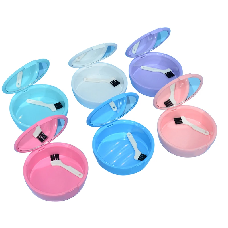 

1Pcs Mirror Retainer Storage Box Dental Orthodontic Braces Retainer Case Denture Box Teeth Container Protective Case Organizer
