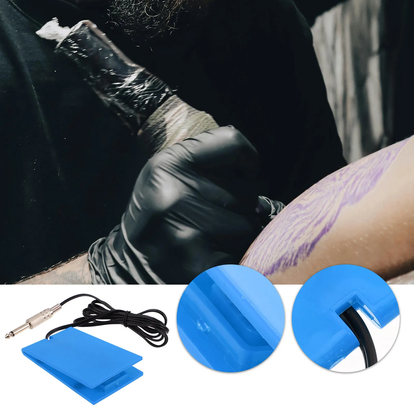 دواسة قدم بديلة مع كابل سطح غير قابل للانزلاق، تصميم محمول، ضمان أمان عالي الكفاءة لإمدادات الوشم