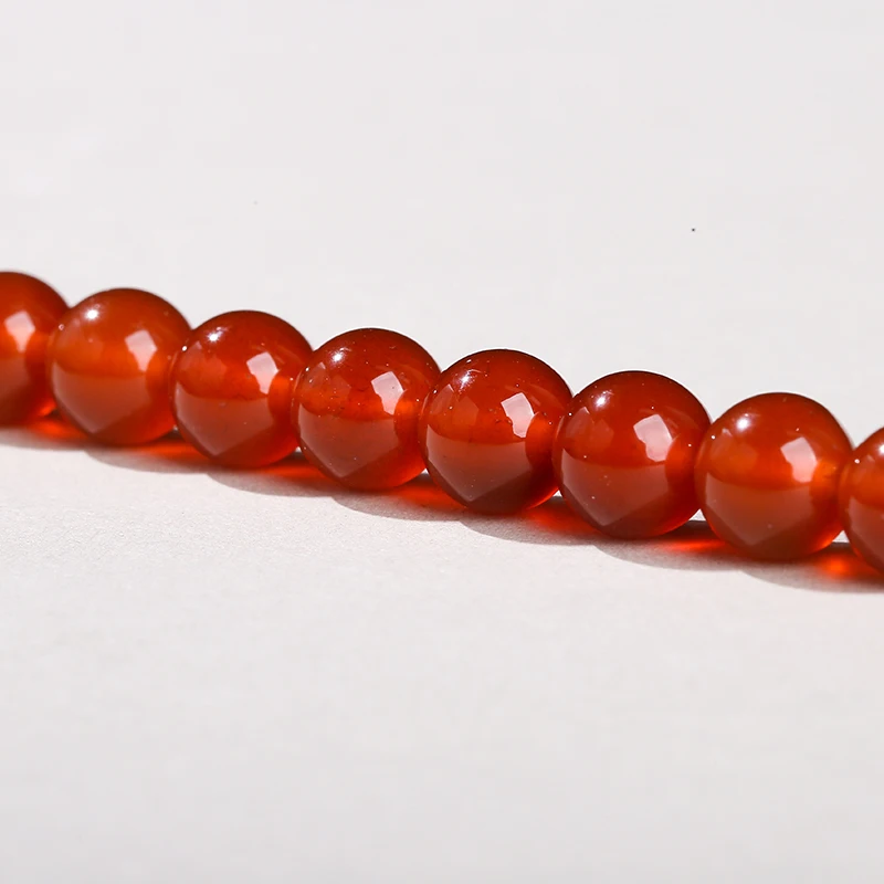 7A Natural  Stone Red Agate Bead Round Carnelian Onyx Loose Spacer Beads For Jewelry Making Diy Bracelets Necklace Accessory