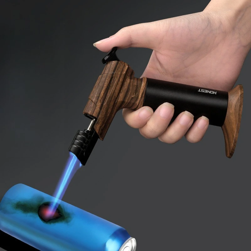 

Windproof Jet Flame Butane Gas Lighter,Refillable Kitchen Torch for BBQ,Baking,Cigar,Aromatherapy,Camping,Men's Gift