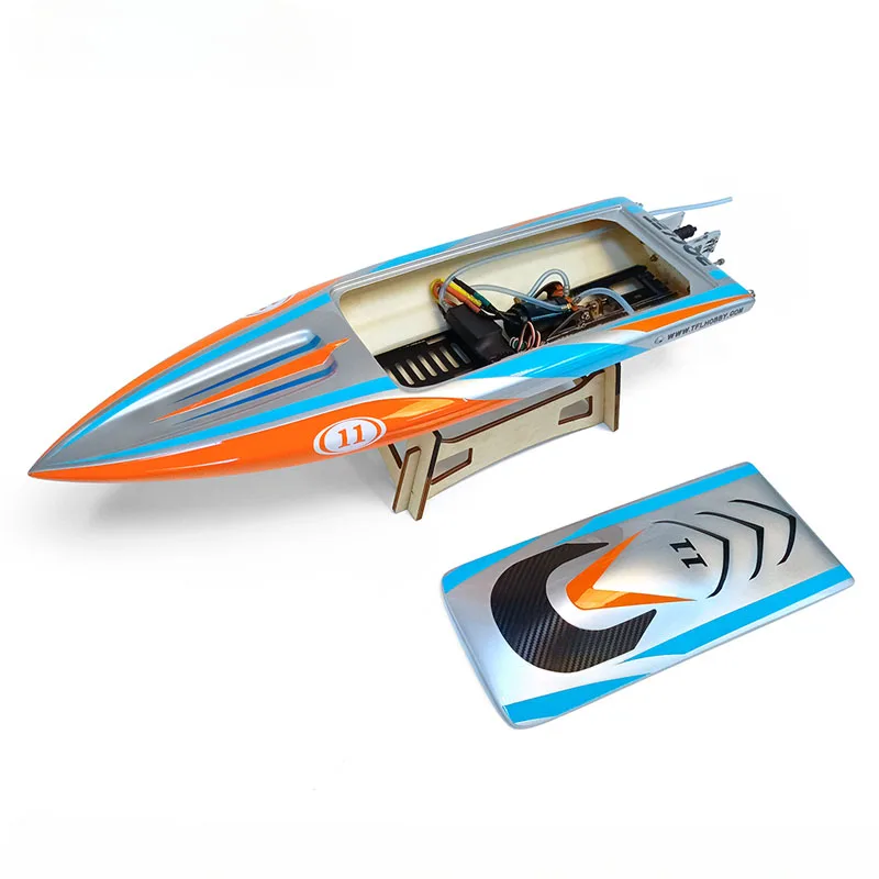 RC High-speed Speedboat Model Electric Racing Speedboat Remote Control Boat Model Toy Gift Fiberglass Hull Yacht Model