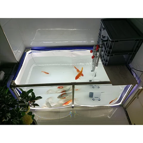 Vokanda Fish Aquarium 100 Gallon 400 Liter 100*65*61cm 3.3'*2.1'*2' Betta Fish Tanks And Aquariums