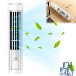 Vertical Fan Rechargeable Tower Fan 3-Speed Wind Speed Adjustment Portable Quiet Summer Cooling Fan For Home Office Kitchen