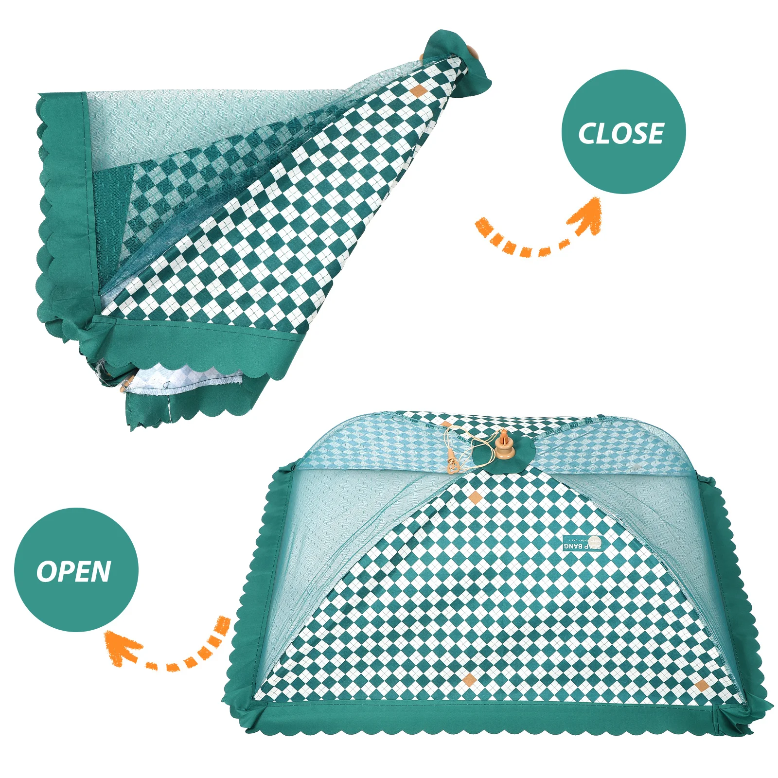 

2Pcs Foldable Accessory Dome Outdoor Cover Mesh Food Food Tent Dome 50x70cm Picnic Dining Table Camouflage Pattern