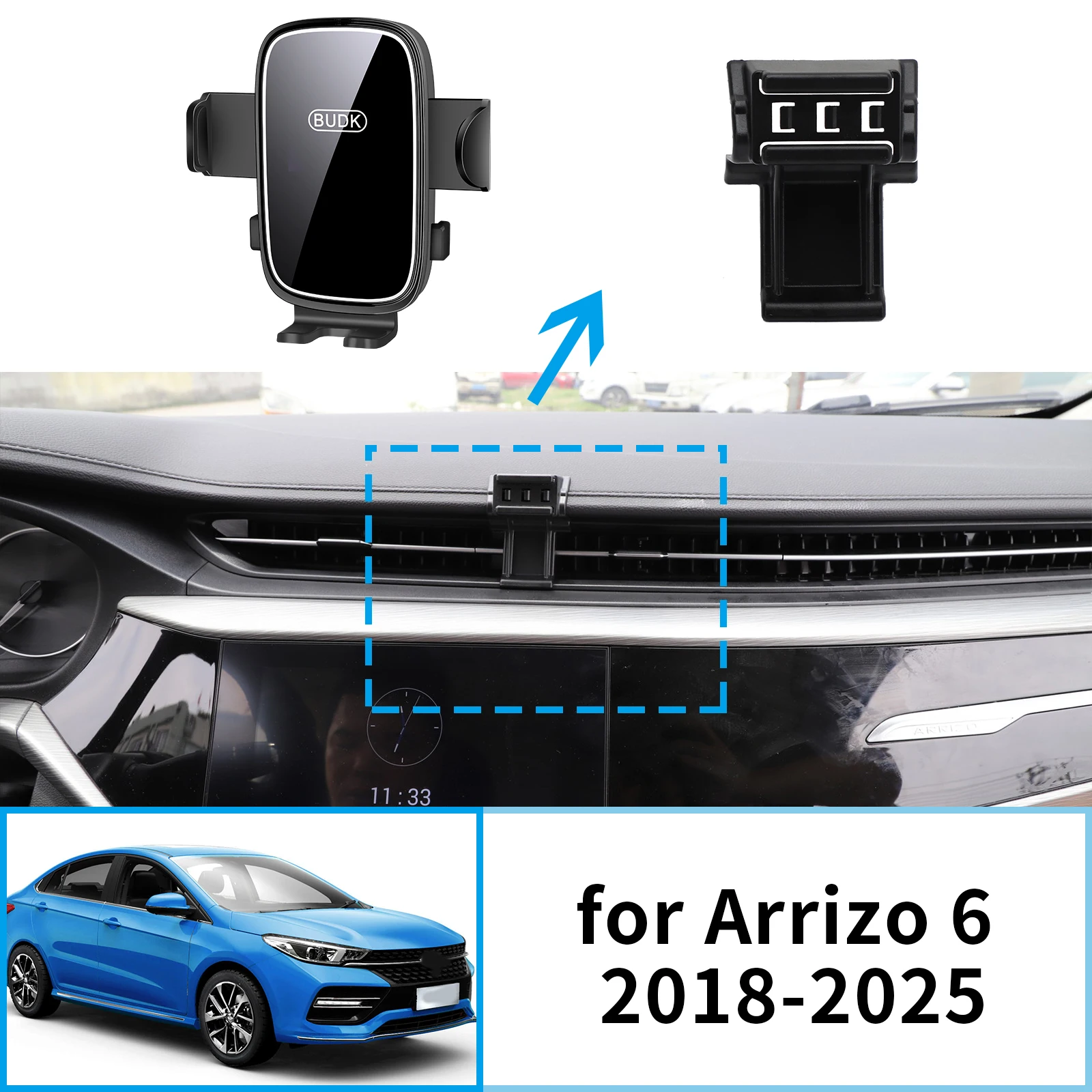 

Автомобильный держатель для мобильного телефона, аксессуары для Chery Arrizo 6 6 PRO 6 PLUS GT 2018 ~ 2025, GPS-кронштейн, навигационная подставка, авто