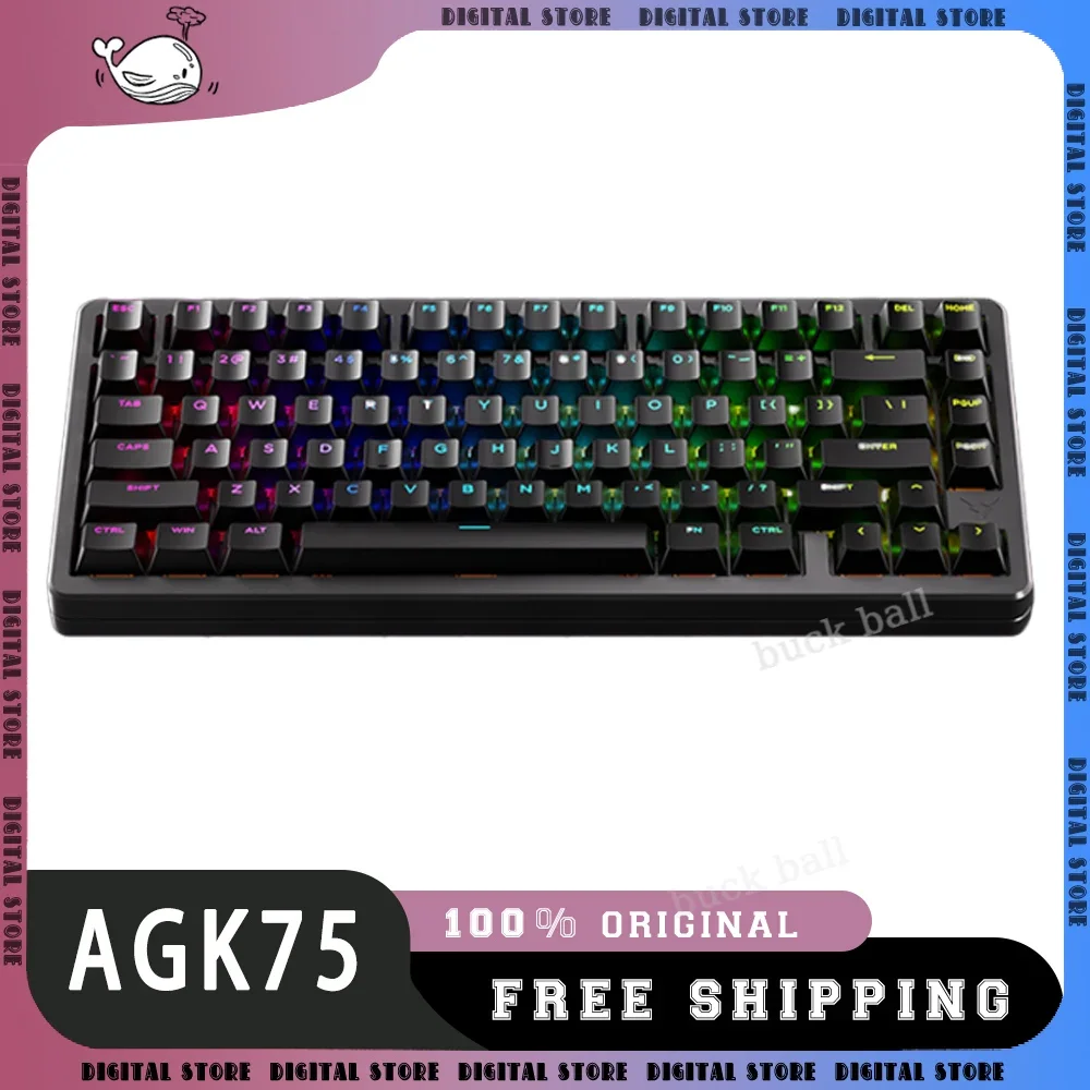 

Antgamer Agk75 Magnetic Switch Keyboard 81 Keys Gamer Keyboards Aluminum Alloy 8000hz Kaih Switch Hot-Sawp Rgb Gaming Keyboards