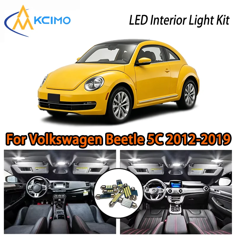 

For Volkswagen Beetle 5C 2012-2019 LED Interior Lights, Super Bright Two Colors Choice, Easy Install Car Lamp Kit