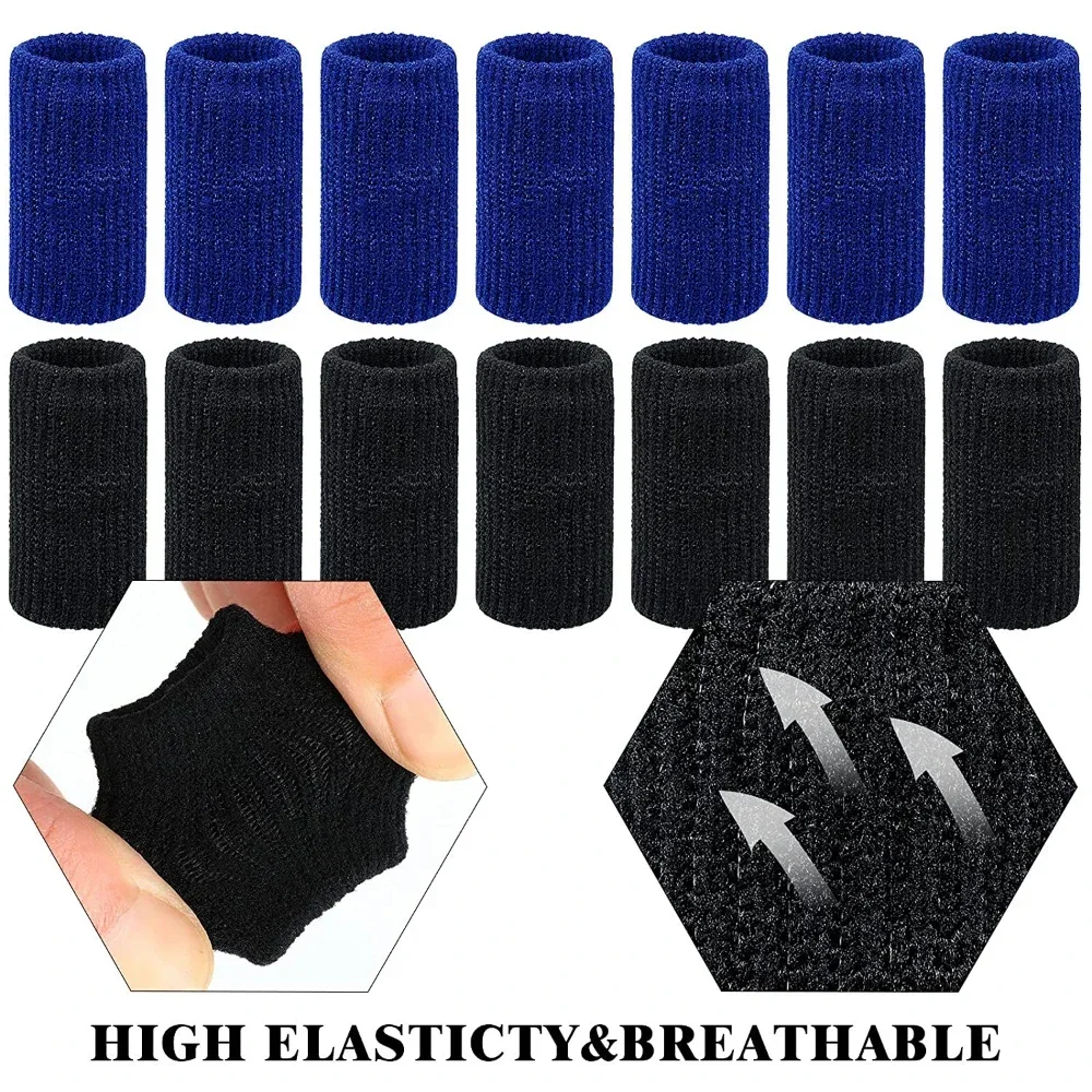 10Pcs/Set Finger Sleeves Support Thumb Brace Protector Breathable Elastic Finger Tape for Basketball, Tennis,Cricket, Badminton