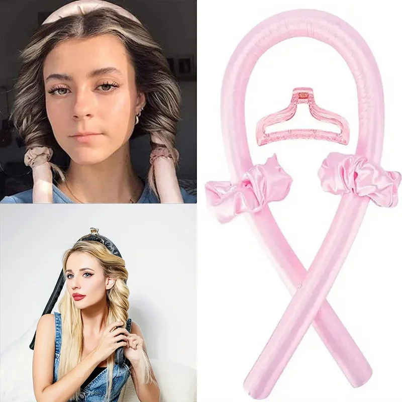 4-pcs Set No Heat Lazy Curling Wand Sponge Foam Rod Sleep Styling Hair Curler No Damage To Hair for Household Hairdressing Tools