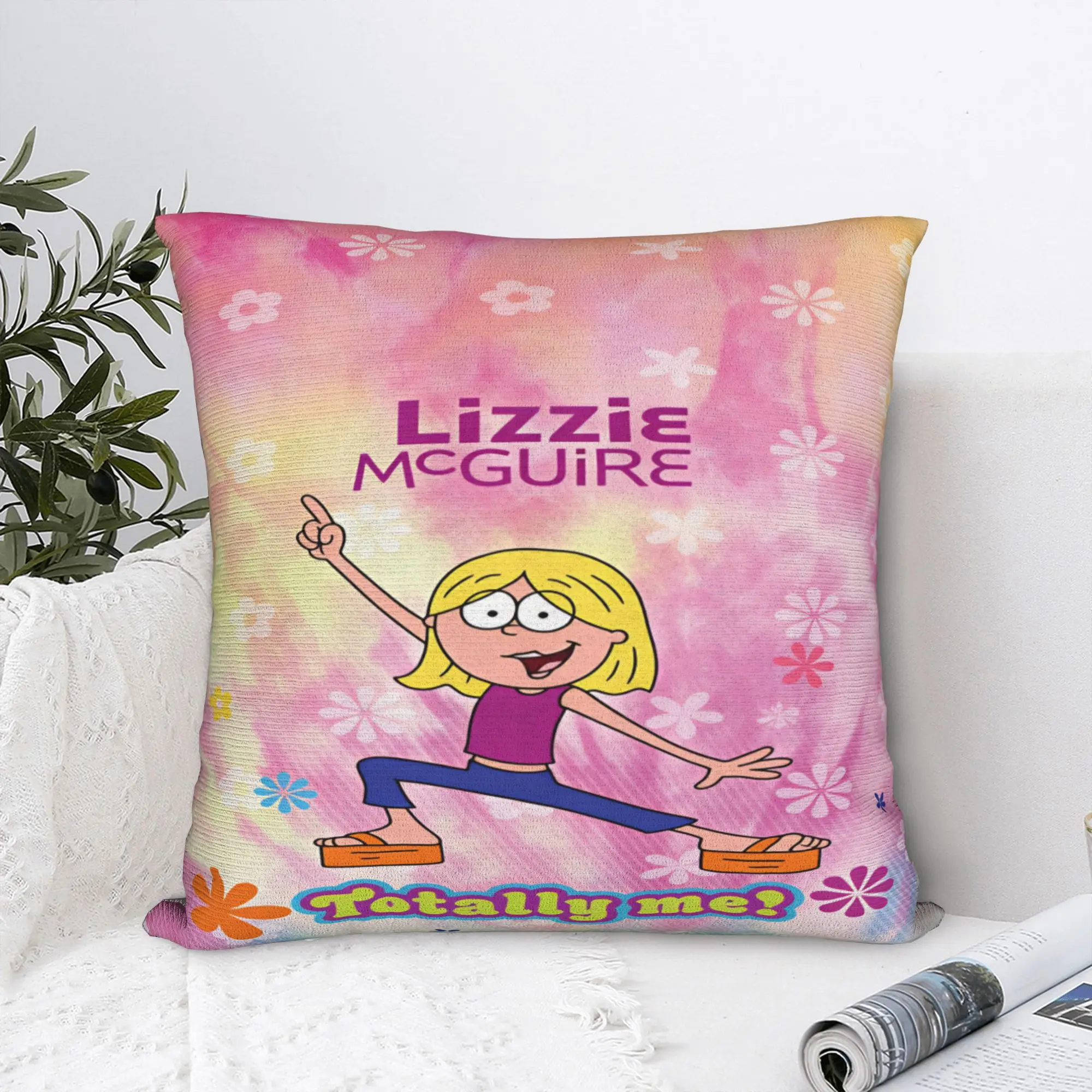 Lizzies Cartoon McGuires Pillow Cover  Soft Cushion Cover Cute Funny Pillow Case For Sofa Bedroom Home Decor