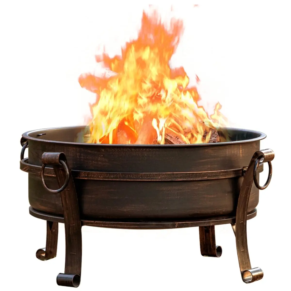 36 Inch Fire Pit with Grill & Lid, 3 in 1 Fire Pit