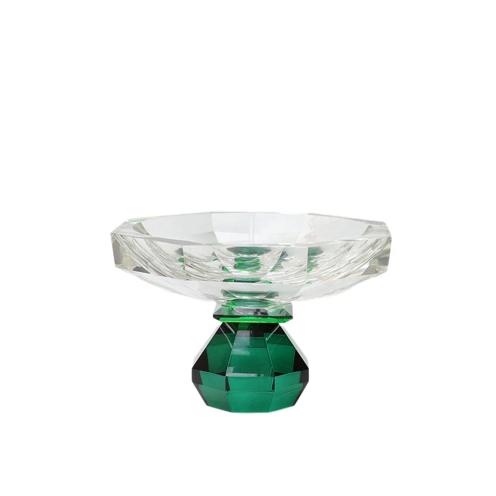 

Yjq crystal fruit plate high-end sense household storage niche creative coffee table decoration dried fruit plate