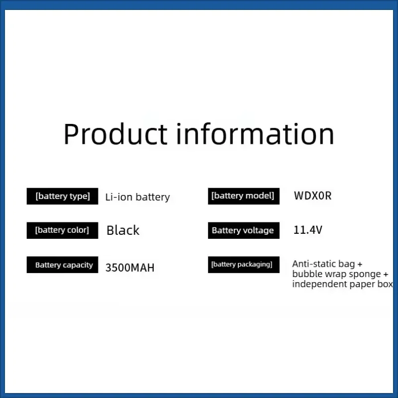 11.4V 3500mAh/42Wh WDX0R Battery for Dell Vostro 5468 5471 5568 Inspiron 13 5368 5378 5379 7368 5770 7460 7472 5567 5570 5579