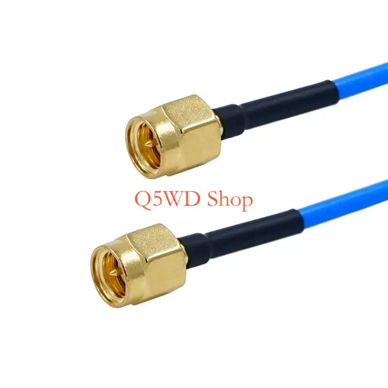 Q5WD RG405 RF Coaxial Cable Blue Cable Semi-rigid Flexible Pigtail (7.87~39.37''L)