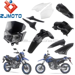 Dirt Pit Bike Front Headlight Mudguard Side Cover For Kawasaki KLX 250 250S 2008-19 Motocross Plastic Bodywork Fairing Panel Kit