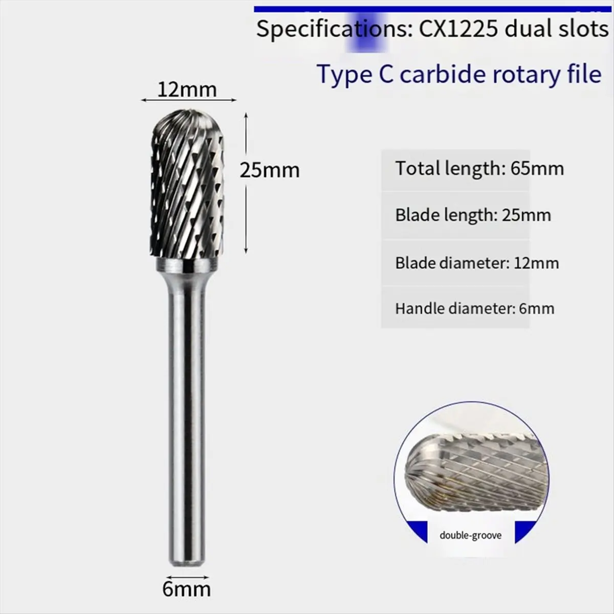 【2888 Popular】2Pcs Steel Grinder Carbide Rotary File Cylindrical Ball End Milling Cutter Grinding Engraving Double Groove