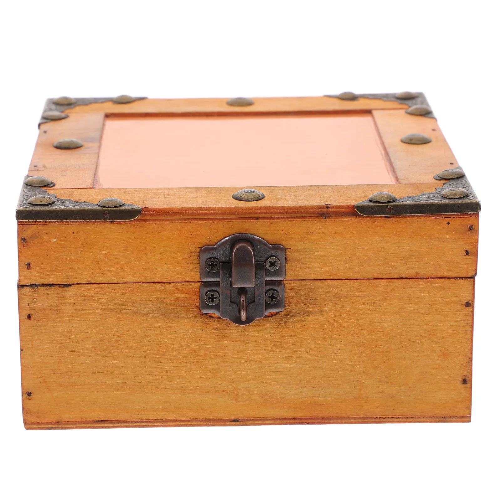 

Wooden Vintage Jewelry Box Trinket Organizer Retro Treasure Chest Locking Storage Case for Ring Bracelet Earring Display
