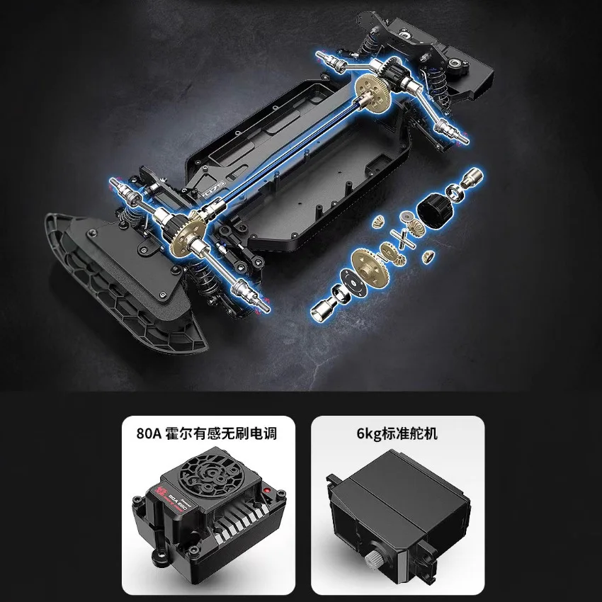 รถดริฟท์แรลลี่ MJX 10303 รถสปอร์ตแบบแบน 1:10 ระบบไร้แปรงถ่าน ตัวถังแม่เหล็กจำลอง รถบังคับวิทยุความเร็วสูงแบบออฟโรด พร้อมใช้งาน (RTR)