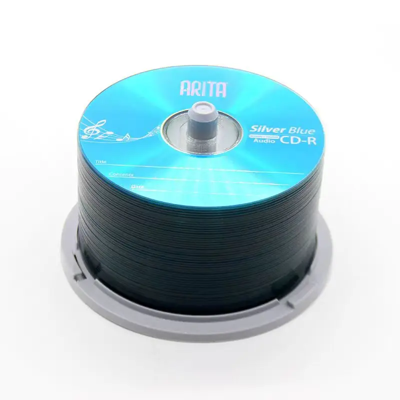 Auto Music CD-R Disc, CD azul prateado, 700MB, 80Min, 50Pcs Pack