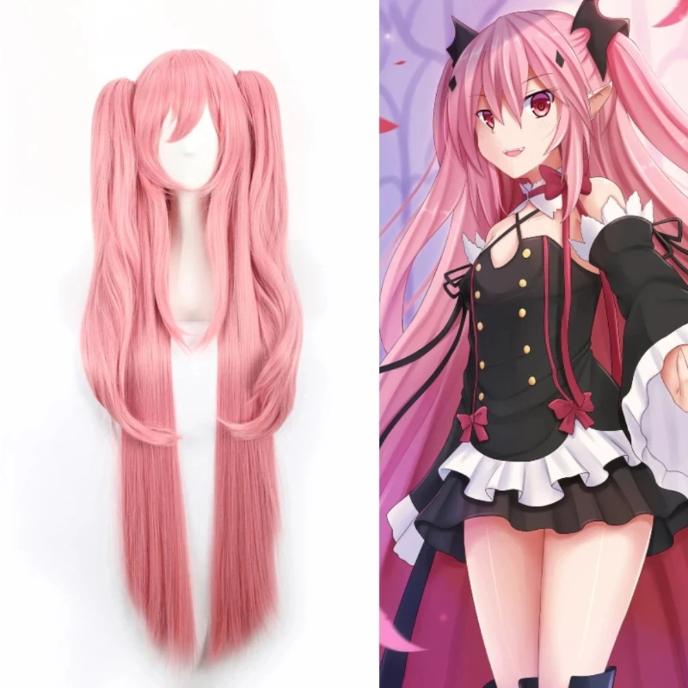 

Серафим Конца Owari no Seraph Krul Tepes Косплей Парики Розовый Аниме Ведьма Вампир Хэллоуин Парики Для Женщин Парики Конский Хвост