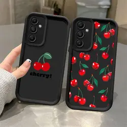 Fruits Pink Cherry Phone Case for Samsung Galaxy A15 A25 A35 A55 A51 A71 A72 A52 A73 A52s A54 A53 5G Silicone funda case