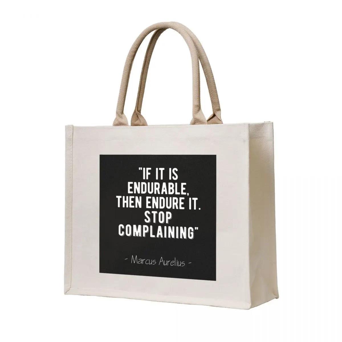 

Stop Complaining - Marcus Aurelius Stoic Quote Tote Bag supermarket folding bag hand bag shopper bags for women