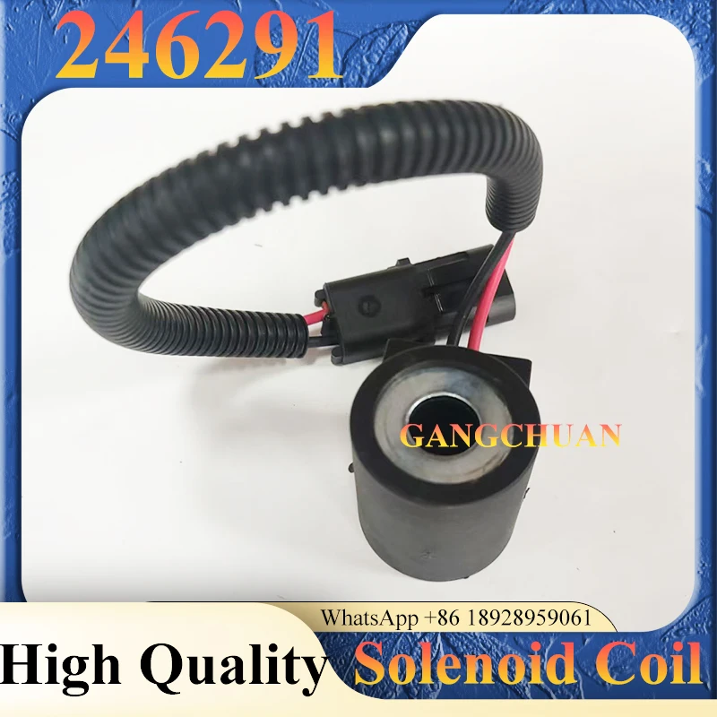 อะไหล่เครื่องยนต์รถขุด โซลินอยด์วาล์ว 246291 12v คอยล์โซลินอยด์วาล์ว