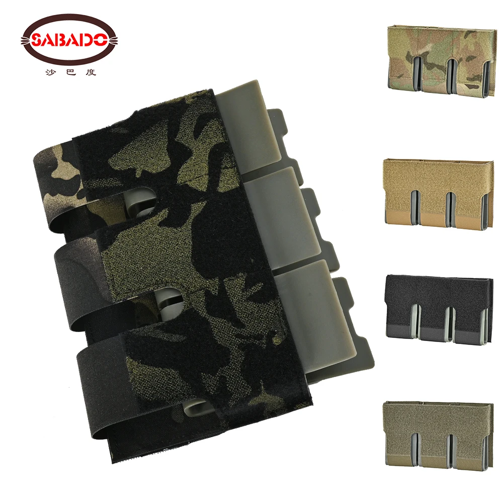 

Tactical KTS Triple 556 Magazine Pouch M4 AR15 MP2 Mag Insert For FCPC FCSK Plate Carrier Hunting Vest Adapt Kangaroo Front Flap