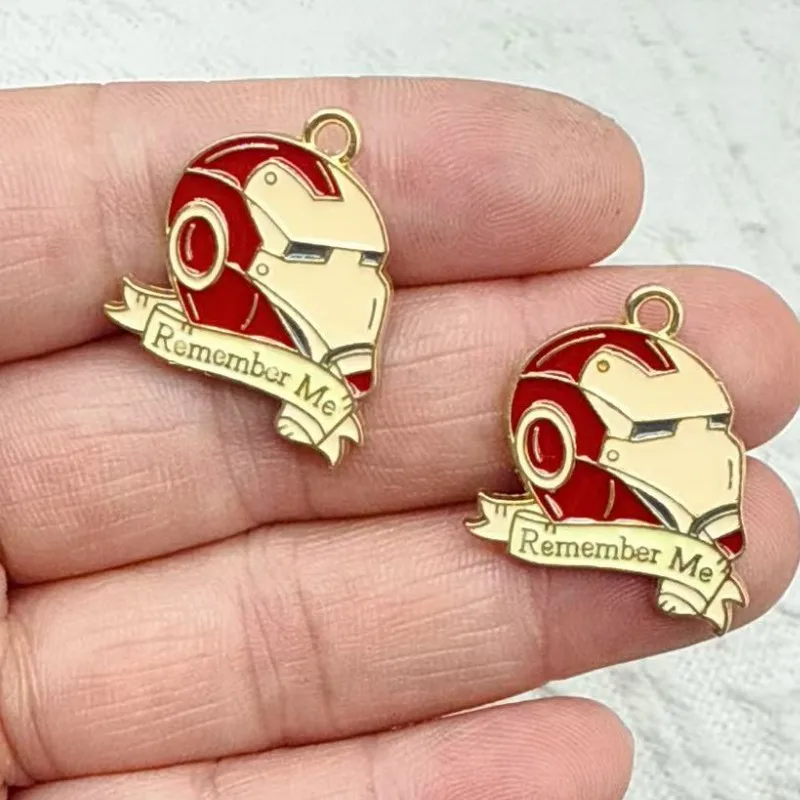 10pcs Cartoon Charm Jewelry Accessories Diy Making Enamel Necklace Earring Pendant Keychain Charms Alloy Metal Gold Plated