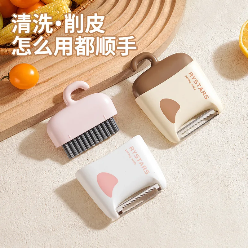 2 pieces multifunctional stainless steel peeler, potato knife, kitchen cleaning, peeling, paring knife, scraping, carrot yam washing