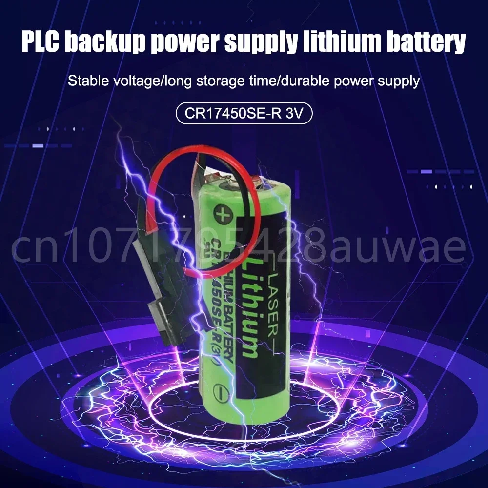 20PCS 3V 2500mAh CR17450SE-R CR17450 17450 Lithium Battery A98L-0031-0012 A02B-0200 CR17450 with Black Plug