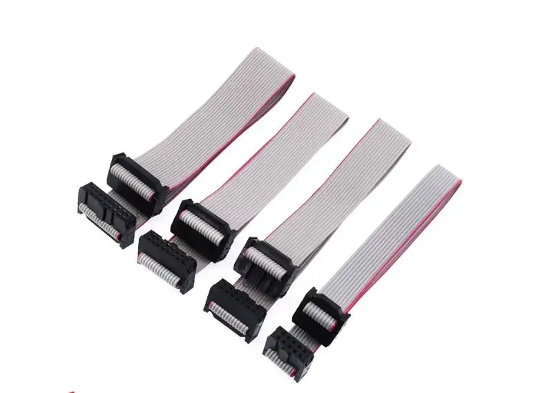 2PCS FC-6P 8P 10P/14/16/20P 26PIN 34PIN 40PIN 50PIN 30cm  JTAG Download Wire  For PCB Circuit Board 2.54MM Gray Cable