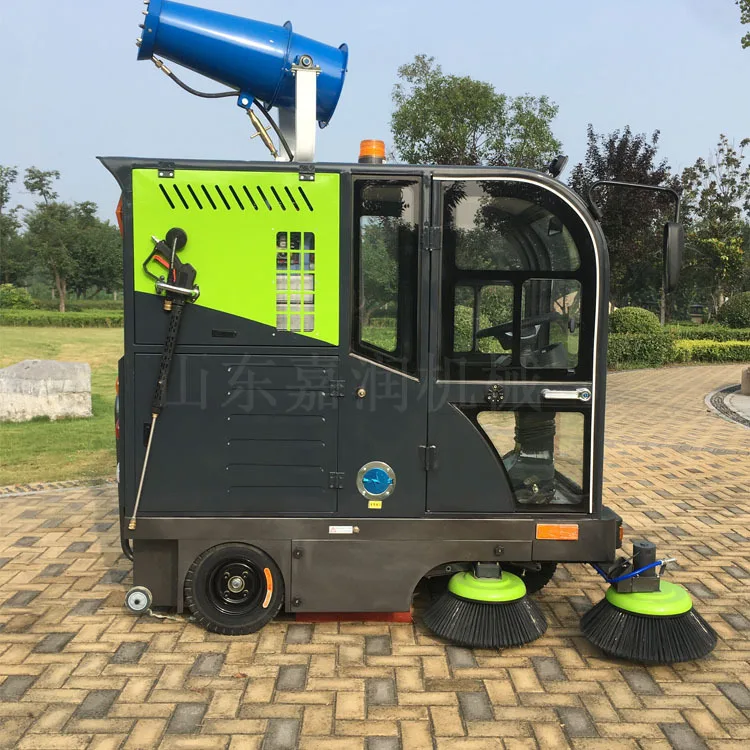 HCY road garbage sweeper, new energy fog cannon sprinkler, drive-on sweeper