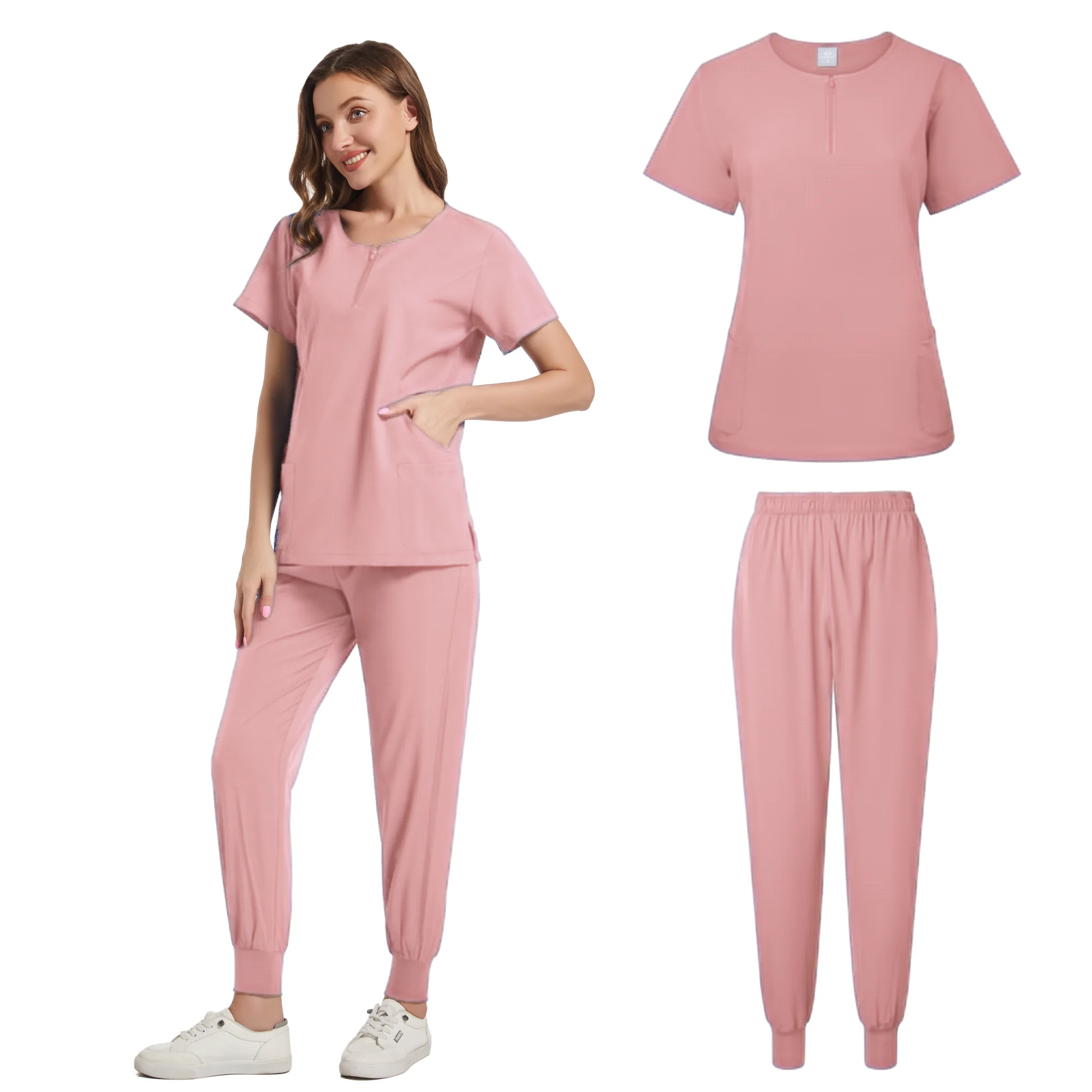 Mono corto para mujer, conjunto de uniformes de trabajo, uniforme de salón de Spa, ropa de trabajo, conjuntos de exfoliantes coloridos para sala de operaciones