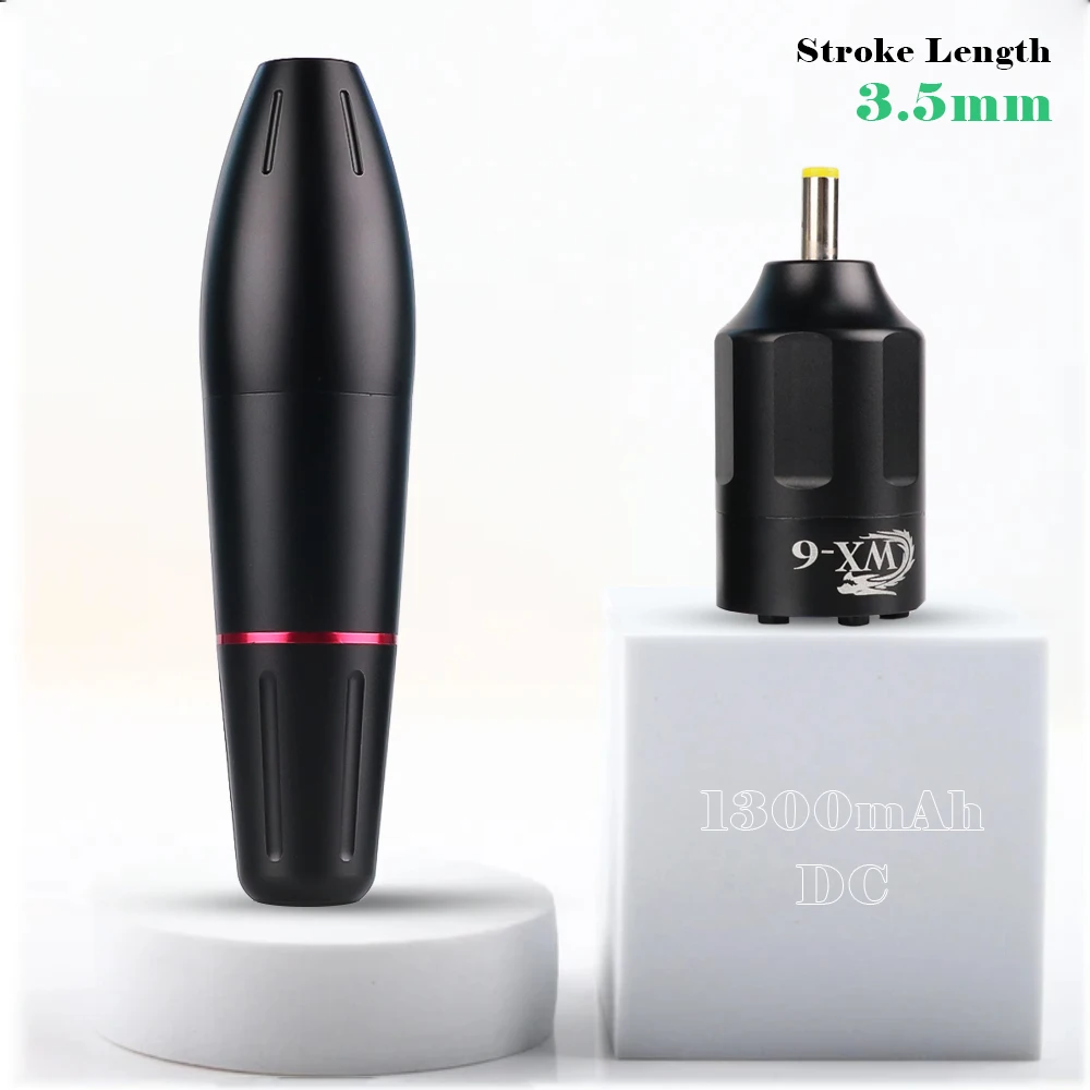 للمبتدئين طقم الوشم اللاسلكي تيار مستمر واجهة مجموعة أقلام دوارة الوشم بطارية إمدادات الطاقة شاشة ديجيتال ماكينة رسم الوشم التجميلي مجموعة أقلام #6